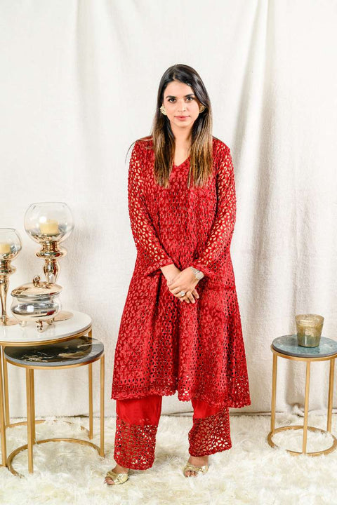 KAINAAT RED SUIT