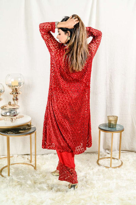 KAINAAT RED SUIT