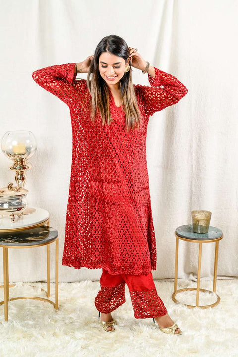 KAINAAT RED SUIT